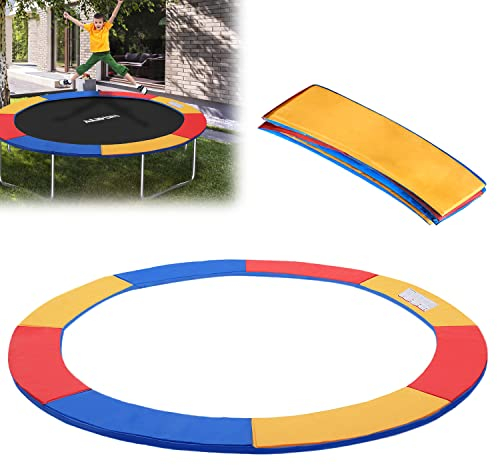 TRMLBE Trampolin Randabdeckung Ø 305 cm Federabdeckung Randschutz Reißfest UV-beständig Sicherheitsmatte Trampolinzubehör für Rundes Gartentrampolin - Bunt
