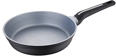 San Ignacio Bistro Grey - Sartén de 28cm - Fabricado en Aluminio Fundido - Interior En Acero Quantanium - Exterior En Negro Mate- Punto Inducción - Mango Soft Touch Negro