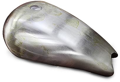 AISHANBAIHUODIAN Réservoir de carburant de gaz d'essence de 15L adapté for Harley grande capacité goutte à goutte d'eau moto à la main en acier épais modifié bidon de gazole de moto