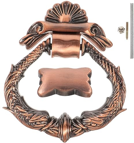 Angoily Vintage Türklopfer Antiker Türgriff Türklopfer-dekoration Türklopfer Klingelt Türklopfer Aus Gusseisen Türbeschläge Türklopfer Rustikal Zinklegierung Metall Rot Uralt