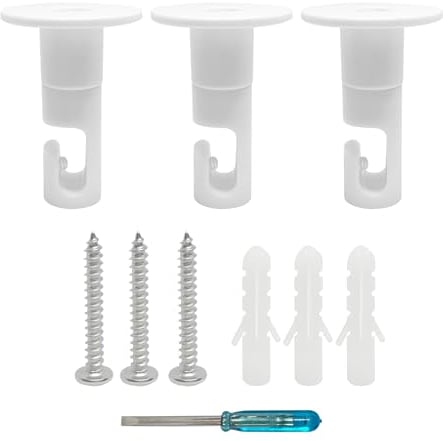 smartect support Mural et plafond à suspendre pour câbles [3 pièces, Blanc] Fixation au Plafond avec vis et chevilles, Support de Câble en saillie pour vos projets DIY