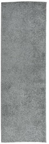 vidaXL Teppich Shaggy Hochflor, Bodenteppich Weich Flauschig, Flächenteppich für Wohnzimmer Schlafzimmer Flur, Flurteppich Hochflorteppich, Modern, Grün 80x250cm