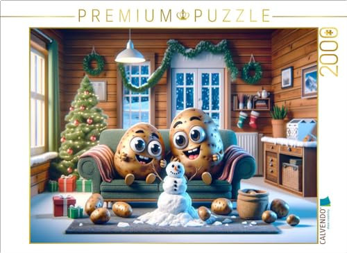 CALVENDO Puzzle Winterwunderland daheim: Kartoffelige Schneefreuden | 2000 Teile Lege-Größe 90 x 67 cm Foto-Puzzle für glückliche Stunden