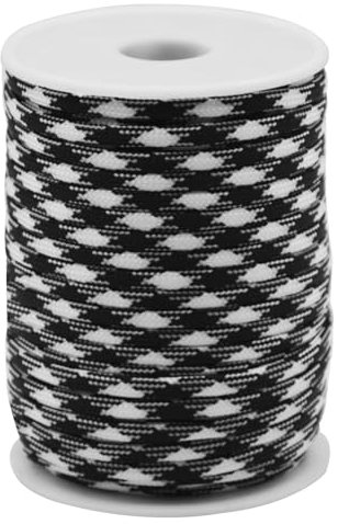 ANMOO Paracord Rope 330lb, 4mm 7 Strands Lanyard Spool Cord for Tent Camping, Hammock, Hiking, Fishing, Survival Bracelet, DIY Projects - Black and White Checkered (100Ft)
