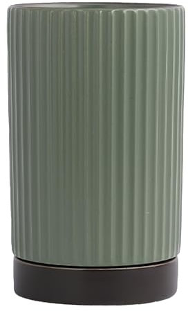 Dowbom Porte-ustensiles de cuisine pour comptoir, cuillère, spatule, pot à ustensiles de cuisine en céramique, porte-couverts, support de baguettes pour cuisine (vert, 8,9 cm), KZT-002
