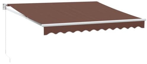 vidaXL Toldo retráctil Manual marrón 300x250 cm