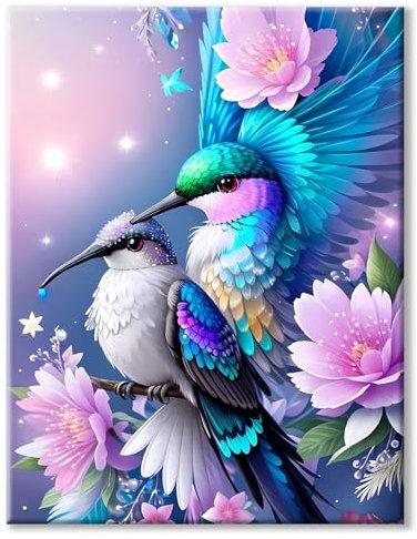 77iiAii Diamond Painting Erwachsene Groß 40x50cm, Diamond Painting Tiere, Diamant Painting Bilder Blumen für Geschenk Wohnzimmer und Schlafzimmer Wanddeko