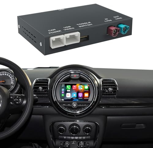 Kabellos Carplay/Android Auto Modifikation Modul für BMW Mini Cooper One Hatch Clubman F55 F56 F54 F57 2014-2018 NBT System Unterstützung Mirrorlink und OEM Auto Funktionen
