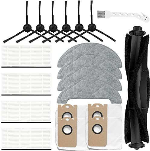 EATBALE 20 Stück Ersatzteile für VIOMI S9 Staubsauger, Zubehör 1 Hauptbürsten, 6 Seitenbürste, 4 Filter, 4 Staubbeutel, 4 Mopptücher, 1 Reinigungswerkzeug