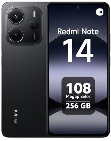 Xiaomi Redmi Note 14 Smartphone, 8 + 256GB, Black, 108MP AI-Kamerasystem, 5500mAh Akku, 120Hz Augenschutzdisplay, AI-Funktionen (kein Ladegerät enthalten)
