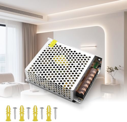 KSIBNW Fuente de Alimentacion 12V 10A 120W Transformador 220V Adaptador de corriente AC 110V/220V a DC 12V 10A 120W Bajo Voltaje Conmutada Driver Regulada Universal Transformador para Tira de LED