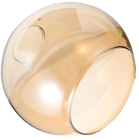 Garneck Ersatzglas Für Pendelleuchte Transparenter Lampenschirm Kugel Ø150mm E27 Amberfarben Hochwertiger Lampenschirm Für Moderne Lichtinstallationen Passend Für Tisch Und