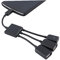 OSALADI Micro Usb 3 in 1 Cable Adapter Male to Female Usb Hub Otg Cable Black High Speed Transfer Soft Tpe No External Power