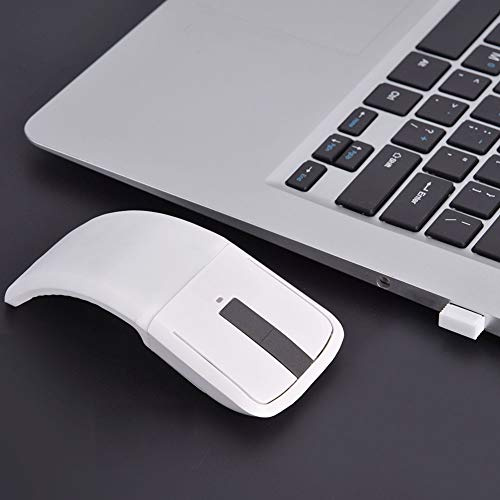 ZASCHMOY USB Pieghevole Wireless Touch Mouse, Portatile Mini Wireless Computer Mouse, Pieghevole Ergonomico Topi Optici per Notebook Laptop Tablet (WHITE)