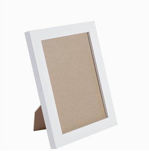 DERAYEE Cadre Photo Blanc avec Support 10 * 15CM 1PCS,Cadre Photo Bois en MDF avec Fermeture à Visser, Panneau Arrière,Verre Plexiglas de Haute Qualité
