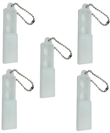 Hearing Aid Battery Case, 5pcs Plastic Hearing Aid Battery Storage Boxes with Keychain, Pocket Size Holder, Portable Travel Case for,