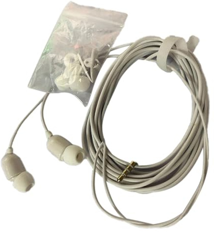 Auricolari extra lunghi, in cuffie auricolari, cavo lungo, 3 metri di cavo audio con microfono, cavo portatile, monitor con audio chiaro per streaming live e trasmissione Internet