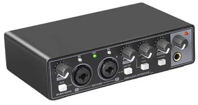 Audio-Schnittstelle, Soundkarte, 24-Bit/192 KHz, AD-Konverter, Soundkarte, E-Gitarre, Live-Aufnahme
