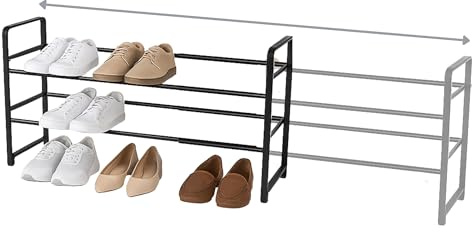 ABB4US Zapatero Extensible 2 Niveles Metal | 16 Pares | 65-115 cm