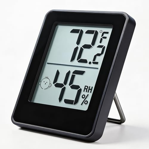 Digitales Kühlschrankthermometer, Mini-Innentemperaturanzeige mit magnetischer Rückseite, Celsius/Fahrenheit-Schalter, Heimkühlschrank-Gefrierschrank-Thermometer mit Batterie im Lieferumfang enthalten