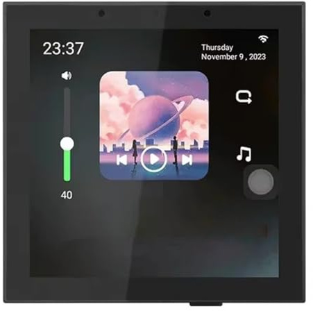 Xnuiasqe Audio per La Casa Intelligente Android 11 con Touch Screen da 4 Pollici, Controllo Vocale, Amplificatore da Parete con Musica di Sottofondo WiFi Tuya