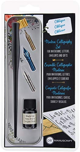 Manuscript Pen Company Modern Calligraphy Oblique Set,Black