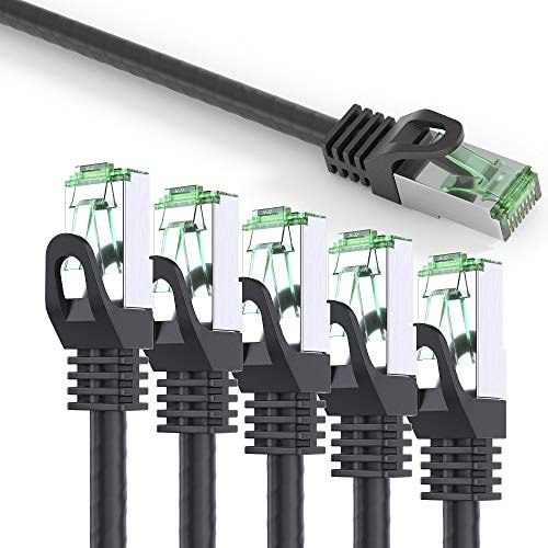 conecto CC50430 Patchkabel Cat6 (FTP) Netzwerkkabel, Ethernetkabel, 1,00m schwarz (5er Set + 1x gratis!)