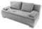 Stella Trading LUIGI Bequemes Schlafsofa mit Bettkasten, Stoffbezug Silber - Klappbares Sofa mit Schlaffunktion und fest vernähtem Schaumtopper - 211 x 93 x 103 cm (B/H/T)
