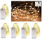Vanorell 5 x 20 LED Drahtlichterkette Timer Draht Lichterkette Warmweiß Lichterkette Lichterkette Lämpchen Batterie