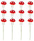 12PCS Cute Small Mushroom Christmas Tree Ornament Xmas Hanging Pendants for Home Party DIY Decoration (Red) Unisex