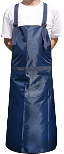 Kelendle Trimmer-Sicherheits-Chaps mit Tasche, verstellbare Riemen, wasserdicht, Unkrautschürze für Rasentrimmer, Garten, Arbeit, Schürze, Lätzchen, Blau, 55x30 inch