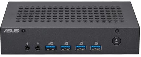ASUS ExpertCenter PN43-BBN100MD Barebone Mini PC (Intel Prozessor N100, integrierte Intel UHD Grafik, WiFi 6E, LAN, DisplayPort 1.4, 4X USB 3.2 Gen 1, ohne Betriebssytem, Passive Kühlung)