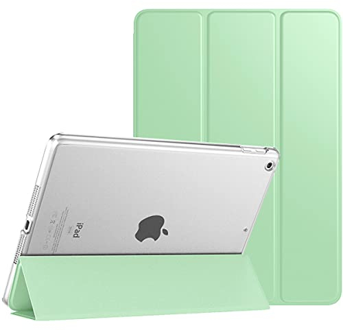 TiMOVO Hülle für iPad 9. Generation 2021/iPad 8. Generation 2020/iPad 7. Generation 2019, Ultra Dünn Durchscheinend Schutzhülle Smart Cover mit Auto Schlafen/Wachen für iPad 10,2 Zoll,Grün