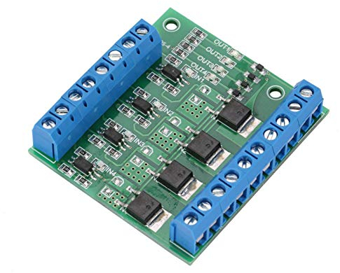 Arduino Mos-Fet Modul, Triggerschalter 4 Kanalantriebsmodul 400W DC 3.7-27V 10A Large Power PWM-Einstellung Elektronische Schaltersteuerplatine
