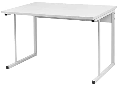 NICEME Countertop Microwave Rack Storage Shelving Unit, Small Oven Shelf Microwave Stand, Printer Stand for Desktop Storage Organizer (White, 2 tiers C type)