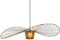 GLZXMQBP Vertigo Lampe 80cm Braun Retro Pendelleuchten, Modern LED Kronleuchter Wohnzimmer Vintage Hut Kreative für (einstellbare Lichthöhe) in Fiberglas + Polyurethan