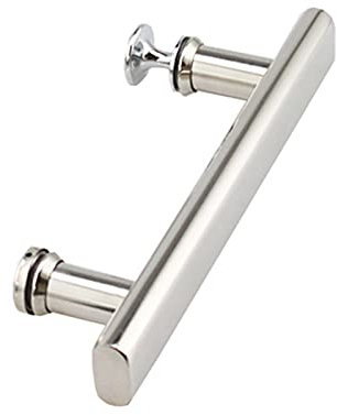 HYEYXKK Aluminum Alloy Shower Glass Door Handle Replacement | Shower Enclosure Pull Push Barn Door Knob Button | Bathroom Towel Bar (Size : 300mm)