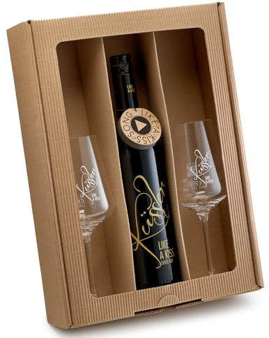 Neu! SINGENDER WEIN mit dem KÜSSLER-SONG - ein Cuvée rot mit dem Küssler-Song + 2 Gläsern im nachhaltigen Geschenkkarton - das ideale Weingeschenk!