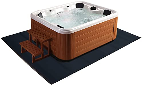 Swess Outdoor-Whirlpool-Matte, saugfähige, wasserdichte Bodenmatte für aufblasbaren Whirlpool 85, 228x253 cm, rutschfeste Whirlpool-Pad, aufblasbare Whirlpool-Matte 90, Spa-Pool-Bodenschutz