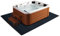 Swess Outdoor-Whirlpool-Matte, saugfähige, wasserdichte Bodenmatte für aufblasbaren Whirlpool 85, 228x253 cm, rutschfeste Whirlpool-Pad, aufblasbare Whirlpool-Matte 90, Spa-Pool-Bodenschutz