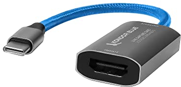KONDOR BLUE Tarjeta de captura USB-C a HDMI para transmisión en vivo, video y audio, compatible con Zoom, Skype, OBS, ECamm, VLC, YouTube, Facebook y Restream y más, azul
