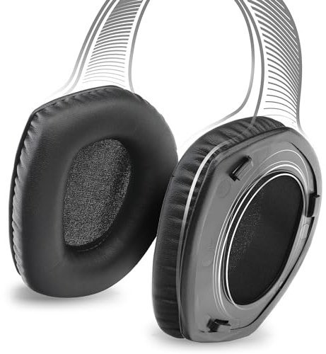 subtel Almohadillas Auriculares compatibles con Sennheiser RS175, RS195, RS185, RS165, HDR165, Recambio Almohadillas Auriculares, Almohadillas Cascos de Color Negro, Earpads para insonorización
