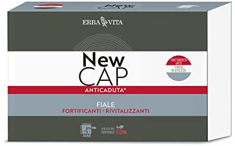 ERBA VITA Newcap Fiale Anticaduta prodotto cosmetico indicato per capelli deboli, sfibrati e spenti, ricco di principi attivi per donare energia e forza al cuoio capelluto - 12 Fiale