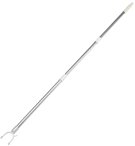 Housoutil Palo para secar ropa, barra de empalme de acero inoxidable para colgar telescópica, aleación de aluminio 131cmescolgador extensible para perchas