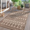 TT Home In-& Outdoor Teppich Wetterfest Balkon Küche Wohnzimmer Boho Skandi Design, Farbe:Dunkelcreme Beige, Größe:160x220 cm