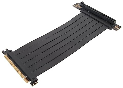 PCIe 3.0 X16 Riser-Kabel, Flexibler Hochgeschwindigkeits-90-Grad-Extender, Grafikkarten-Verlängerungskabel, GPU-Adapter für PC-Mining-Rigs, Schwarz
