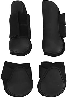 Sehnengamaschen Für Pferde, Vorne Offen/Fesselstiefel Für Pferde, 4 Stück, Gamaschen Für Das Vordere Und Hintere Bein Des Pferdes, Gamaschen Zum Springen von Hindernissen, Stiefel Zum Schutz (L)
