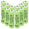 Lombaour NiMH wiederaufladbare Batterien, 1,2 V, AA 700 mAh, für Gartenlichterkette im Freien, 12 Packungen