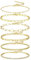 JeweBella 6 Stück Kette Armband Gold Damen 14 Karat Vergoldet Edelstahl Armband Set Verstellbar Twist Figaro Tennis Armbänder Set Armkette Modeschmuck Gold Ketten Armbander für Damen Mädchen