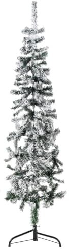 Weihnachtsbaum.künstlicher Weihnachtsbaum.choinka NA pniu.Künstlicher Halb-Weihnachtsbaum mit Schnee Schlank 150 cmchristmas Trees.Weihnachtsbaum künstlich.Christmas Tree.